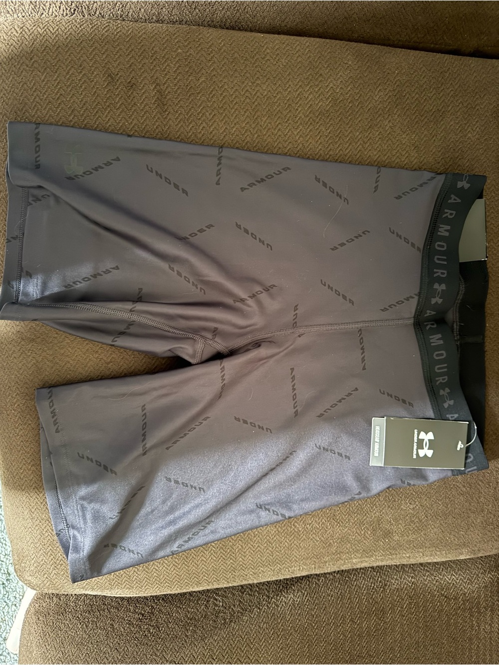 Under Armour Gray Logo Compression Shorts